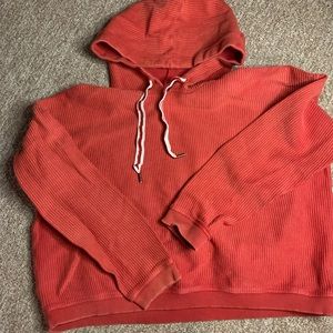 Cropped boxy Aerie red sweatshirt